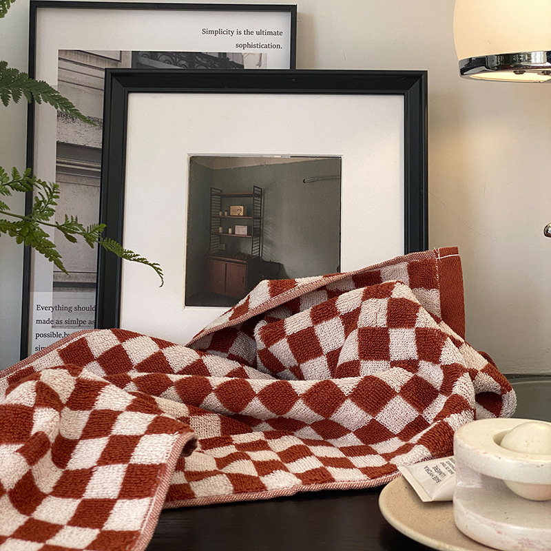 Retro Checkerboard Plaid Long- - Cloth Face Mask Washable ulasan dan harga