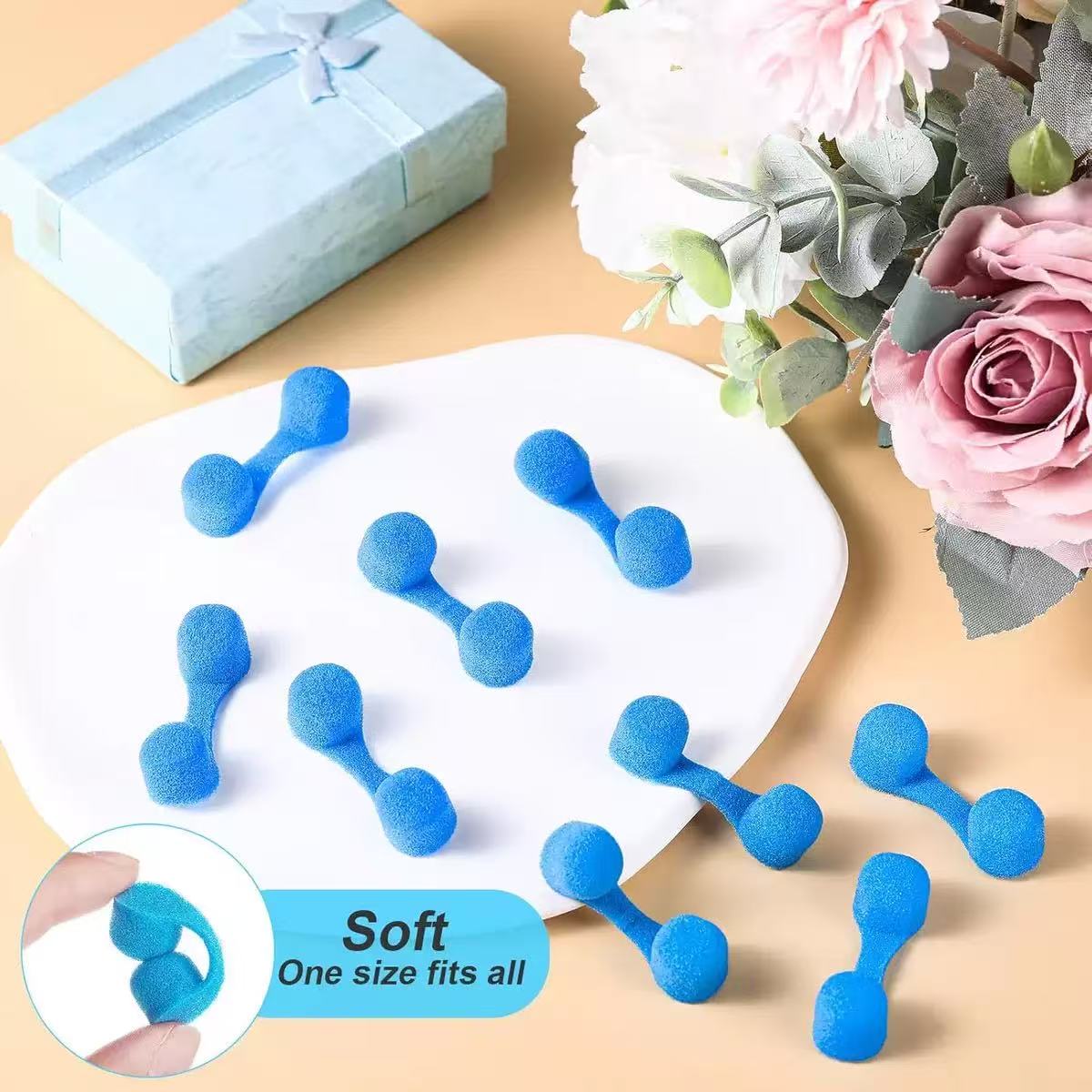 Blue Disposable Sponge Nose Fi - Disposable Mask Blue ulasan dan harga