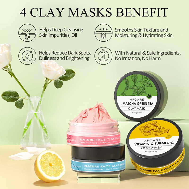 4 Pcs Clay Facial Mask Set Tur - Dust Mask Construction ulasan dan harga