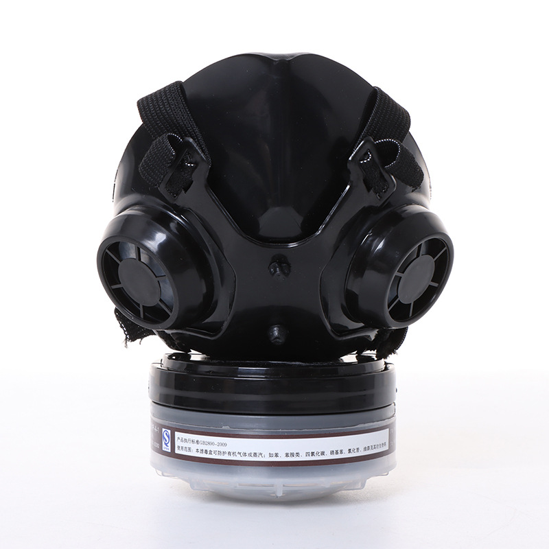 New Half Face Black Gas Mask R - Dust Mask Construction ulasan dan harga