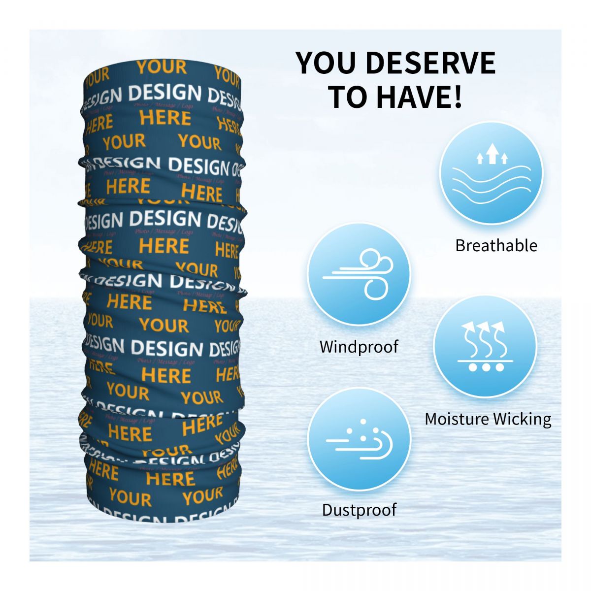 Custom Your Design Here Bandan - Neck Gaiter Face Cover ulasan dan harga