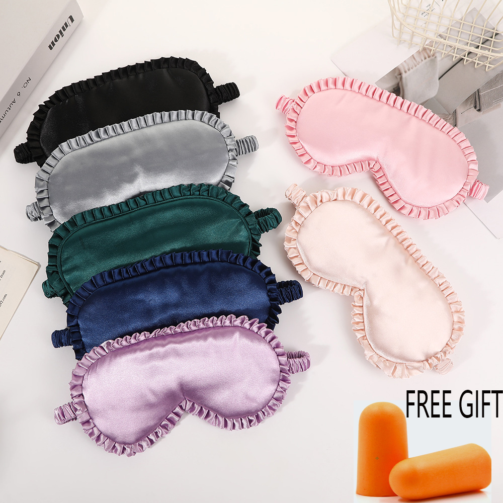 1pcs Premium Silk Eye Mask wit - Mask Lanyard Adjustable ulasan dan harga