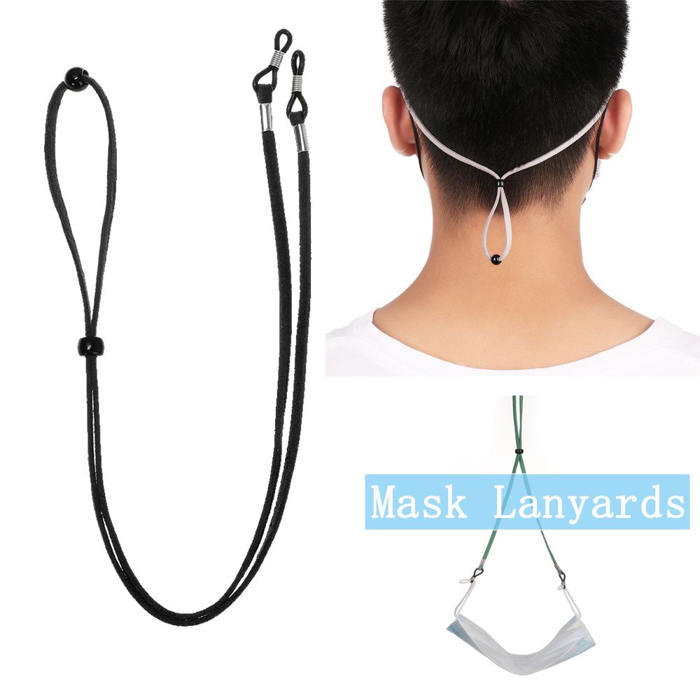 Adjustable Non-slip Leather Fa - Mask Lanyard Adjustable ulasan dan harga