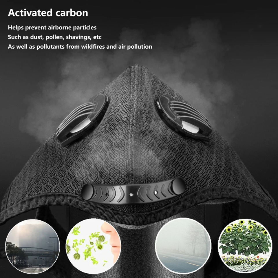 1PCS Cycling Mask With Activat - Dust Mask Construction ulasan dan harga
