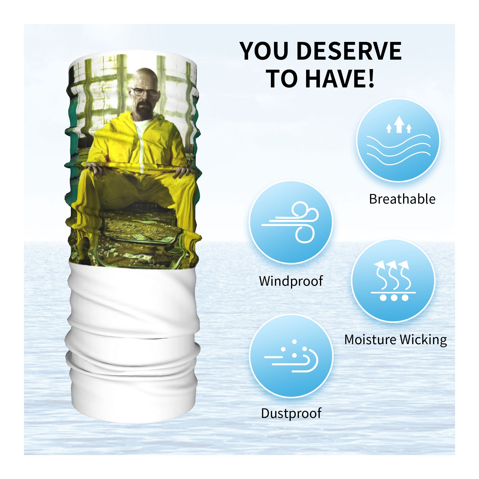 Custom Breaking Bad Walter Whi - Neck Gaiter Face Cover ulasan dan harga