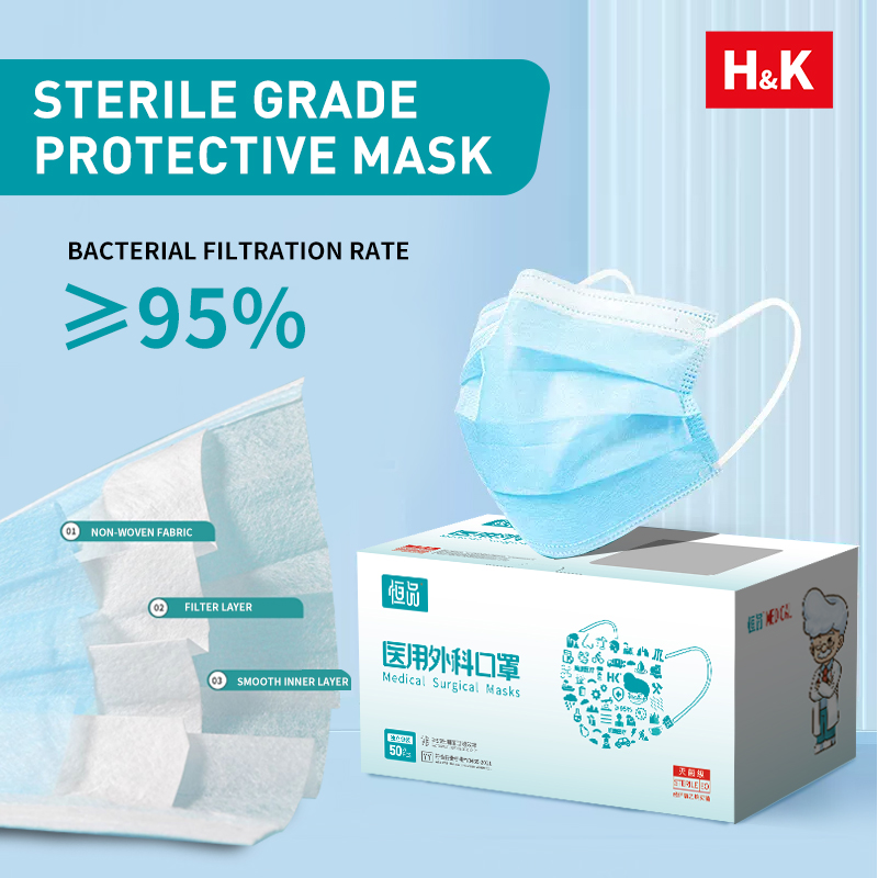 50/100 PCS Box Blue Face Masks - Disposable Mask Blue ulasan dan harga
