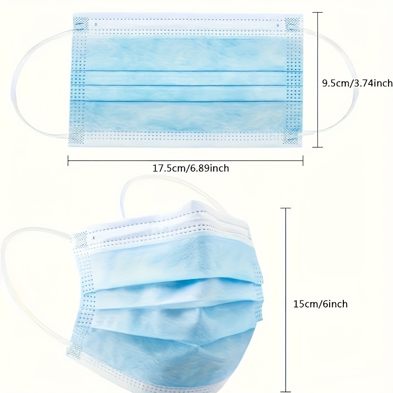 200Pcs Thickened Blue Disposab - Disposable Mask Blue ulasan dan harga