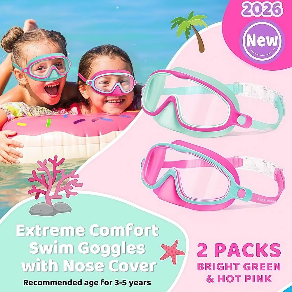 Kids Swim Goggles with Nose Co - Anti Pollution Mask ulasan dan harga