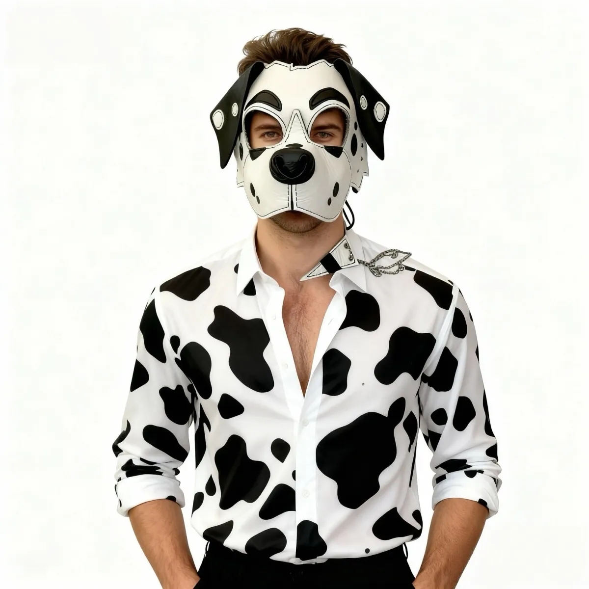 Leather Dalmatian Dog Half Fac - Respirator Half Face ulasan dan harga