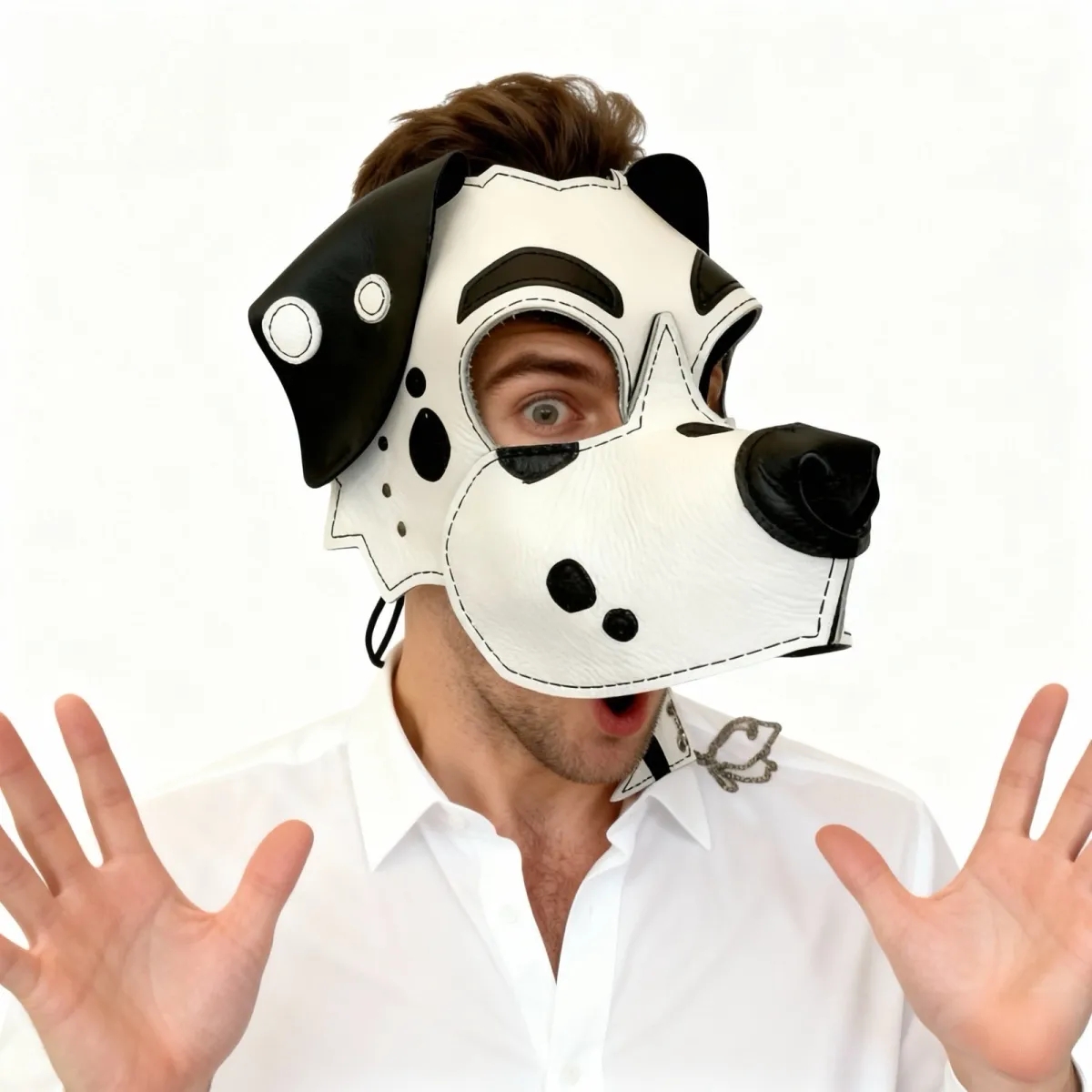 Leather Dalmatian Dog Half Fac - Respirator Half Face ulasan dan harga