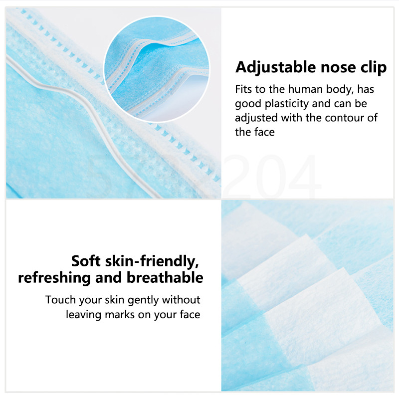 10/50/100/200PCS Disposable Ma - Disposable Mask Blue ulasan dan harga