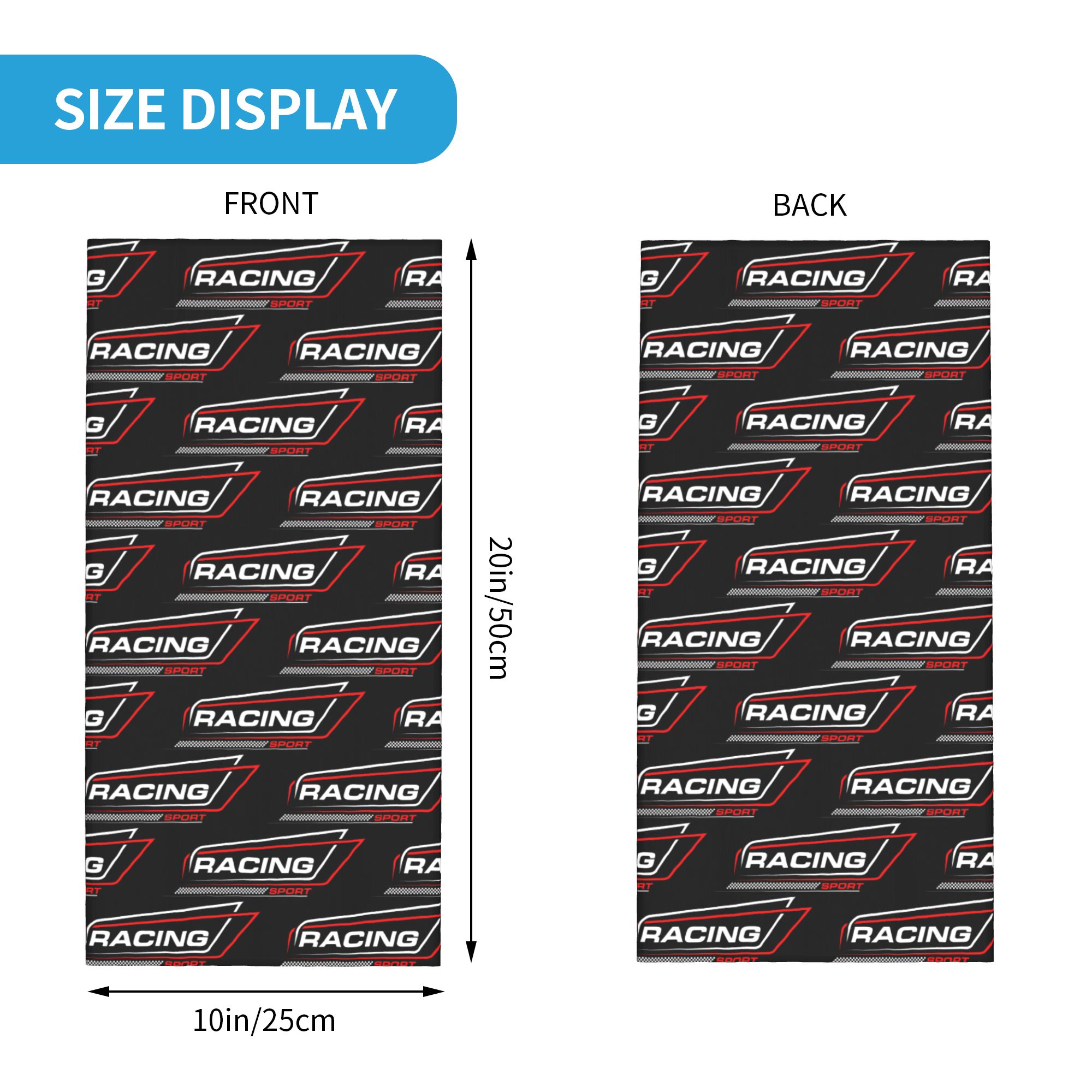 Custom Racing Speed Race Banda - Neck Gaiter Face Cover ulasan dan harga