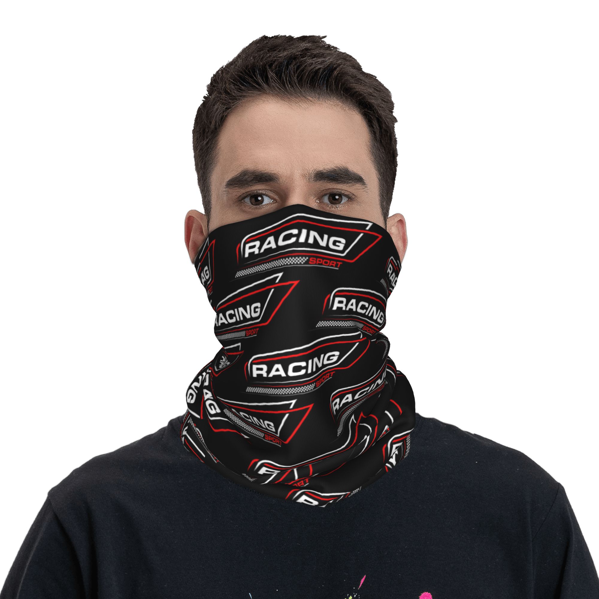 Custom Racing Speed Race Banda - Neck Gaiter Face Cover ulasan dan harga