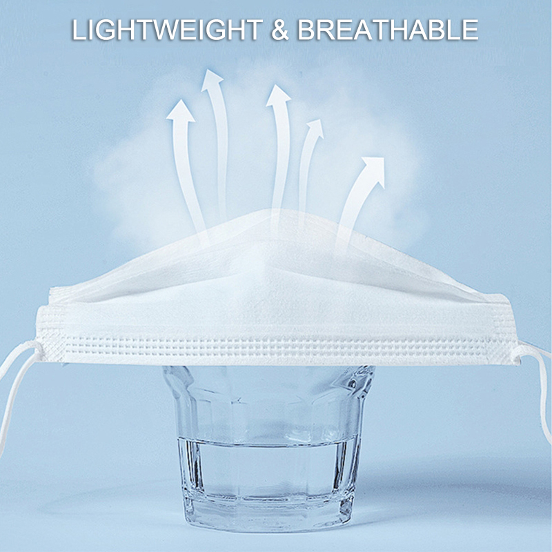 50Pcs 3-layer Mask Face Masks  - Disposable Mask Blue ulasan dan harga