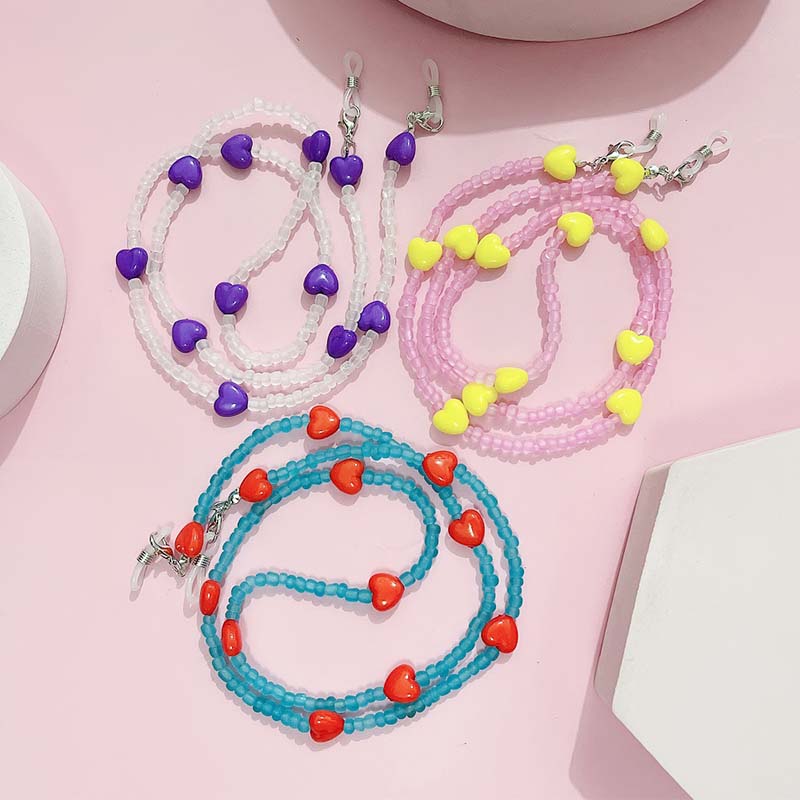 Trendy Peach Heart Anti Slip R - Mask Chain Holder ulasan dan harga